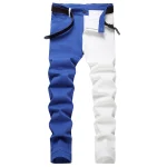2025 Men's Fashion and Leisure High Quality Splicing Micro Elastic Slimming Pants