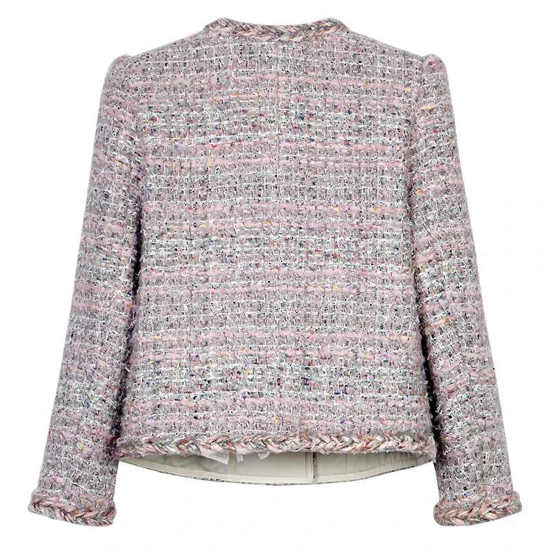 2025 New Dopamine Strolling Flower Sea Colorful and Fun Vibrant Butterfly Yarn Fashionable Temperament Tweed Jacket - Image 2