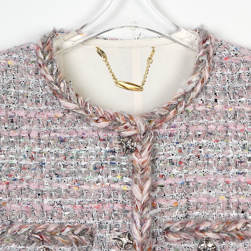 2025 New Dopamine Strolling Flower Sea Colorful and Fun Vibrant Butterfly Yarn Fashionable Temperament Tweed Jacket - Image 3