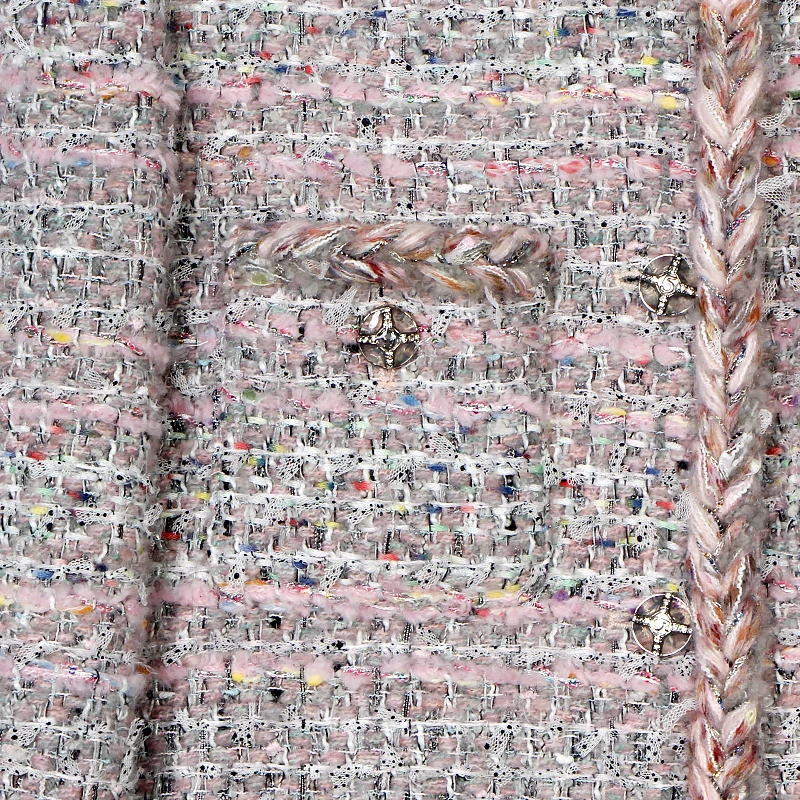 2025 New Dopamine Strolling Flower Sea Colorful and Fun Vibrant Butterfly Yarn Fashionable Temperament Tweed Jacket - Image 4