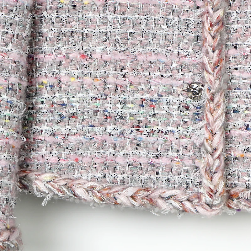 2025 New Dopamine Strolling Flower Sea Colorful and Fun Vibrant Butterfly Yarn Fashionable Temperament Tweed Jacket - Image 5