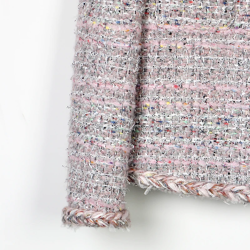 2025 New Dopamine Strolling Flower Sea Colorful and Fun Vibrant Butterfly Yarn Fashionable Temperament Tweed Jacket - Image 6