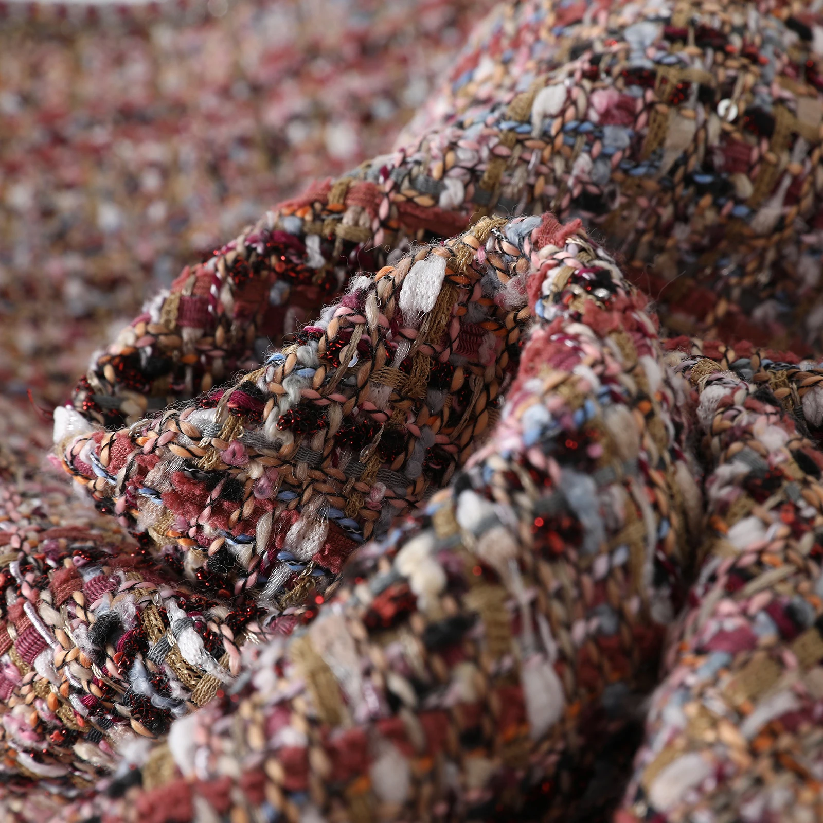 2025 new fashion round neck light luxury noble lady high-end temperament design tweed jacket - Image 4