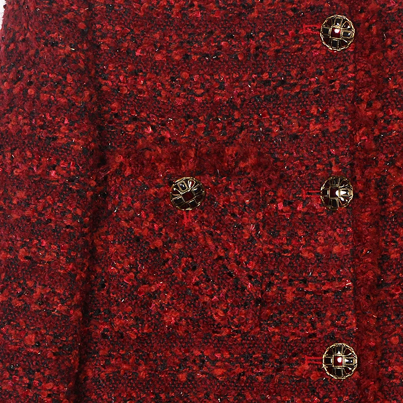 2025 new fashionable round neck elegant and comfortable high-end temperament design casual tweed jacket for ladies - Image 4