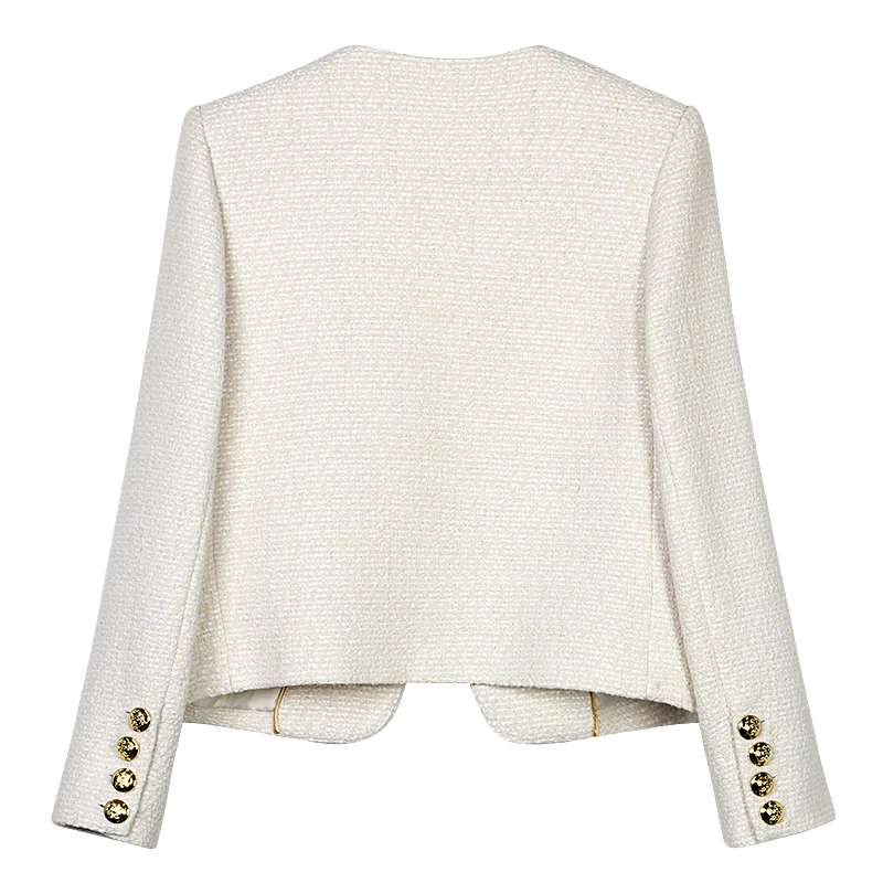 2025 new style fashionable and elegant ladylike high-end temperament design casual tweed jacket - Image 2