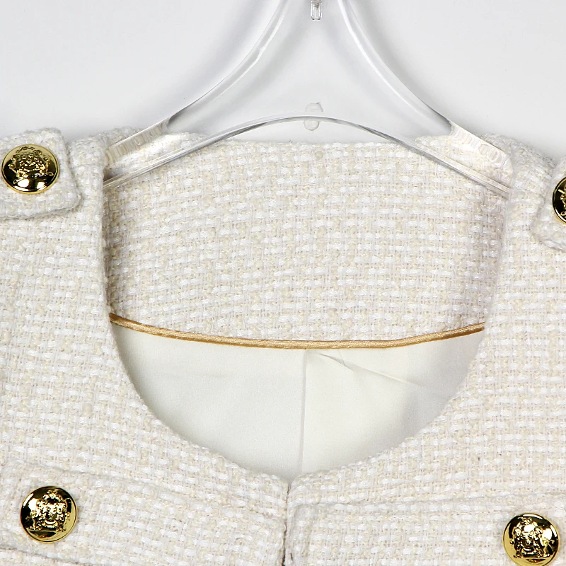 2025 new style fashionable and elegant ladylike high-end temperament design casual tweed jacket - Image 3