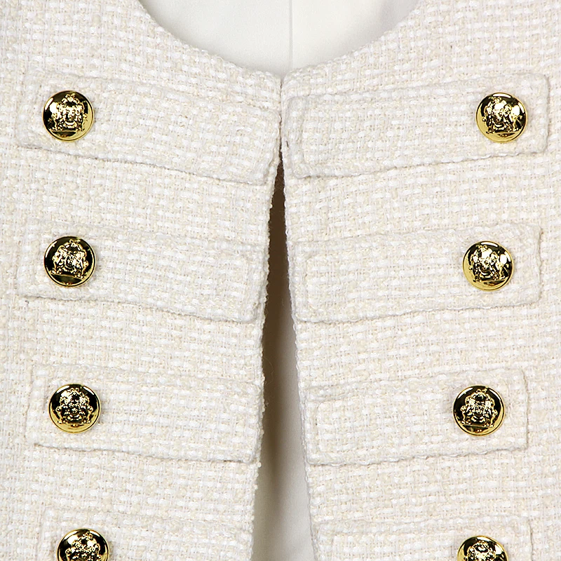 2025 new style fashionable and elegant ladylike high-end temperament design casual tweed jacket - Image 4