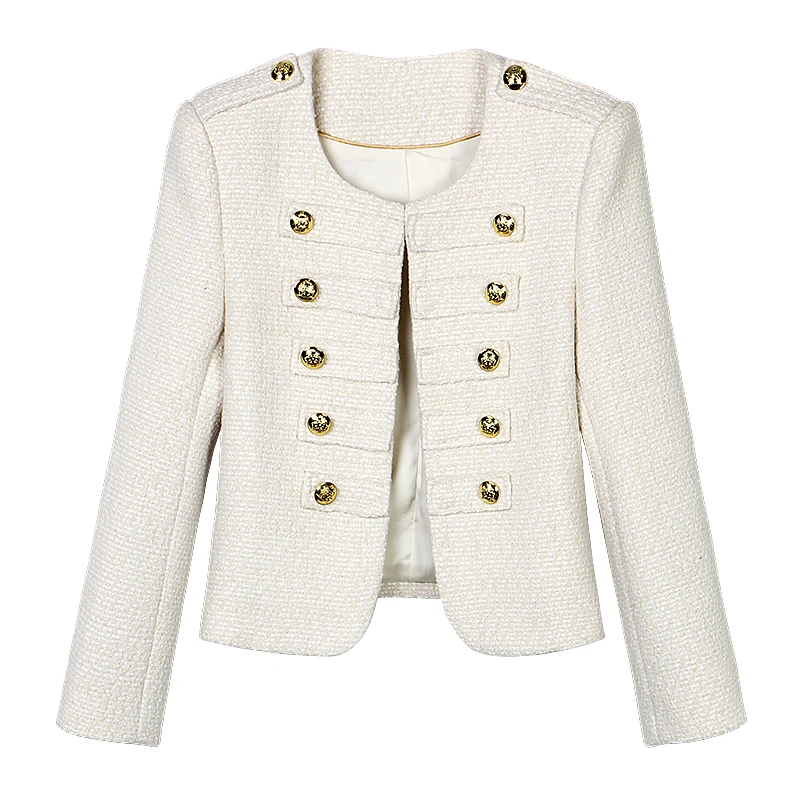 2025 new style fashionable and elegant ladylike high-end temperament design casual tweed jacket