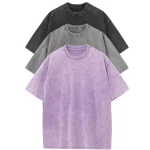 3pcs Men's 100% Cotton Loose-Fit T-Shirts in Solid Colors Casual Short Sleeve Crew Neck Ideal for Summer Outdoor