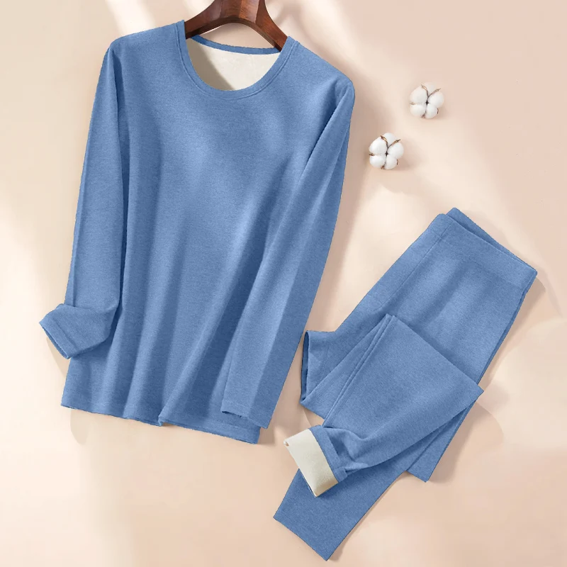 Autumn and Winter Men's Long-sleeved Trousers Suit Comfortable Leisure Sports Warm Suit Plus Size Fat Men's Home Underwear Suit - Image 4