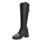 Boots female knight boots new thick with thick bottom but knee high boots high-heeled boots