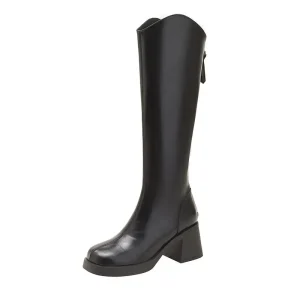 Boots female knight boots new thick with thick bottom but knee high boots high-heeled boots