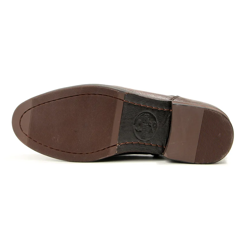 Cowhide Men's Boots Genuine Leather Shoes Men Side Zipper Men Ankle Boots Handmade Retro Leather Boots Luxury Men's Formal Shoes - Image 3