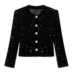 Exquisite light luxury heavy industry sequin fashionable elegant socialite high-end temperament small fragrant style jacket