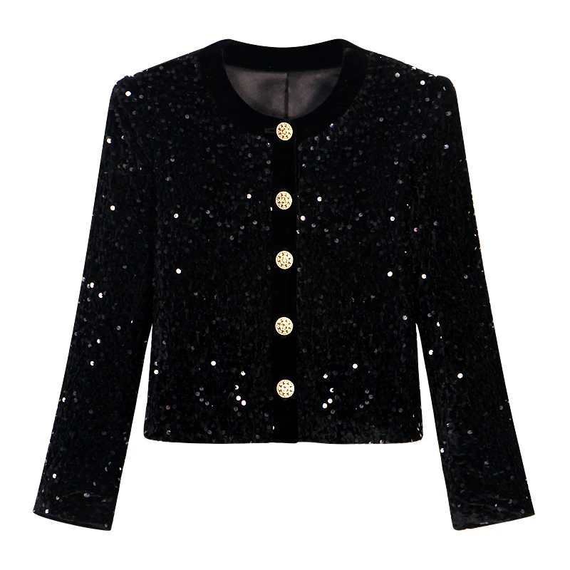 Exquisite light luxury heavy industry sequin fashionable elegant socialite high-end temperament small fragrant style jacket