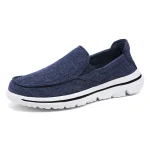 Fashion Men Canvas Shoes Navy Black Boat Shoes Dude Shoes Deck Shoe Loafer Outdoor Casual Flat Shoes Large Size 39-50