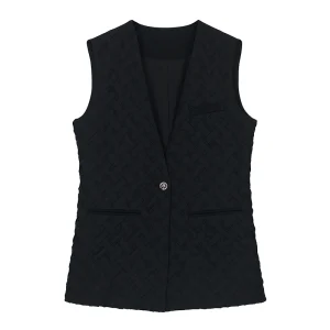 Fashionable and exquisite temperament V-neck small fragrant style woven Korean style casual style personalized vest