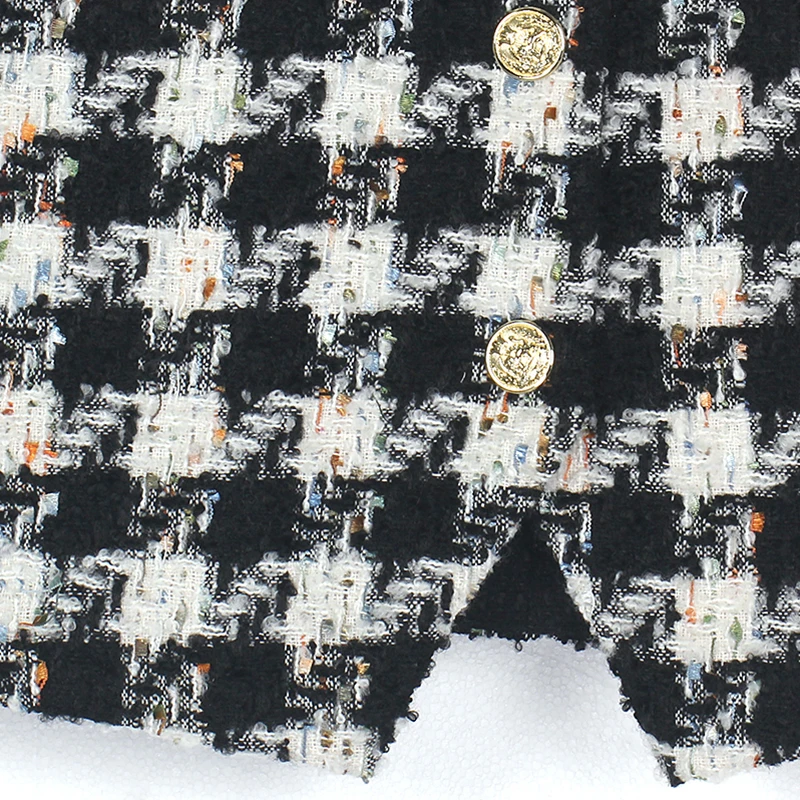 Fashionable temperament Thousand Bird grid small fragrant style vest with camisole design cardigan short top for women - Image 4