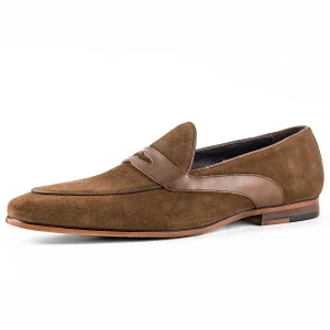 Luxury Men's Loafers Shoes Suede Leather Penny Loafer Slip On Brown Man Casual Shoe Office Wedding Dress Autumn Shoes