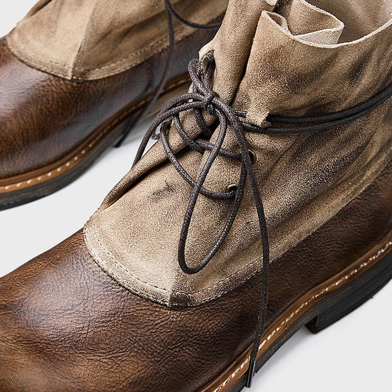 Men Boots New Arrival Motorcycle Boots High Quality Retro Comfortable Leisure Tooling Work Ankle Workwear Boots - Image 3