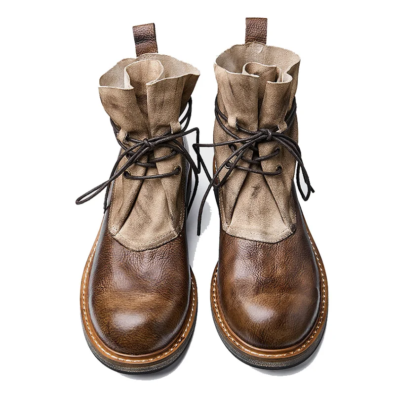 Men Boots New Arrival Motorcycle Boots High Quality Retro Comfortable Leisure Tooling Work Ankle Workwear Boots - Image 5