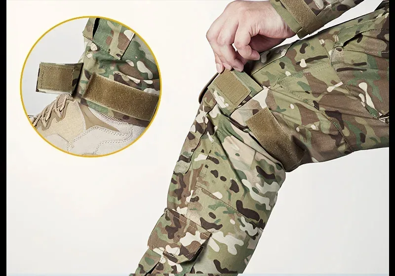 Men Combat Pants With Knee Pads Tactical Cargo Sport Long Trousers Camouflage Multicam Trekking Hunting Clothes - Image 5