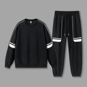 Men'S Autumn Winter Quality Suit Young Students Sports Leisure Long Sleeve Hoodie Pants Two Piece Suit Man Clothes