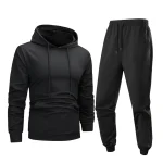 Men'S Sportswear Pant Sets Solid Color Hooded Sweater Hoodies Elastic Waist Casual Pants Casual Fashion Outfits Streetwear