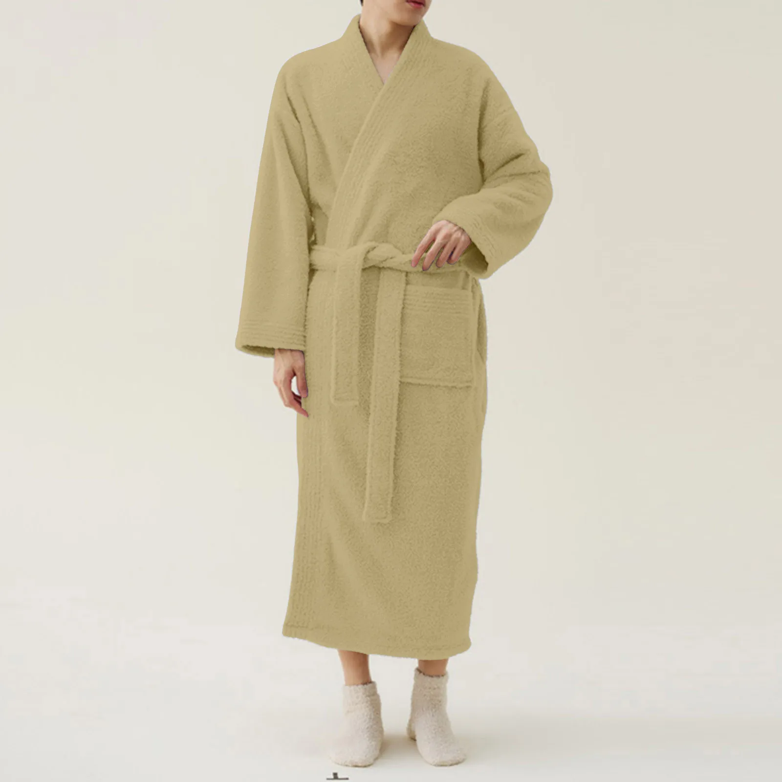 Mens Bathrobe Set For Men Absorbent Bathrobe Luxurious Cloth Bathrobe 6 Memory Foam - Image 5