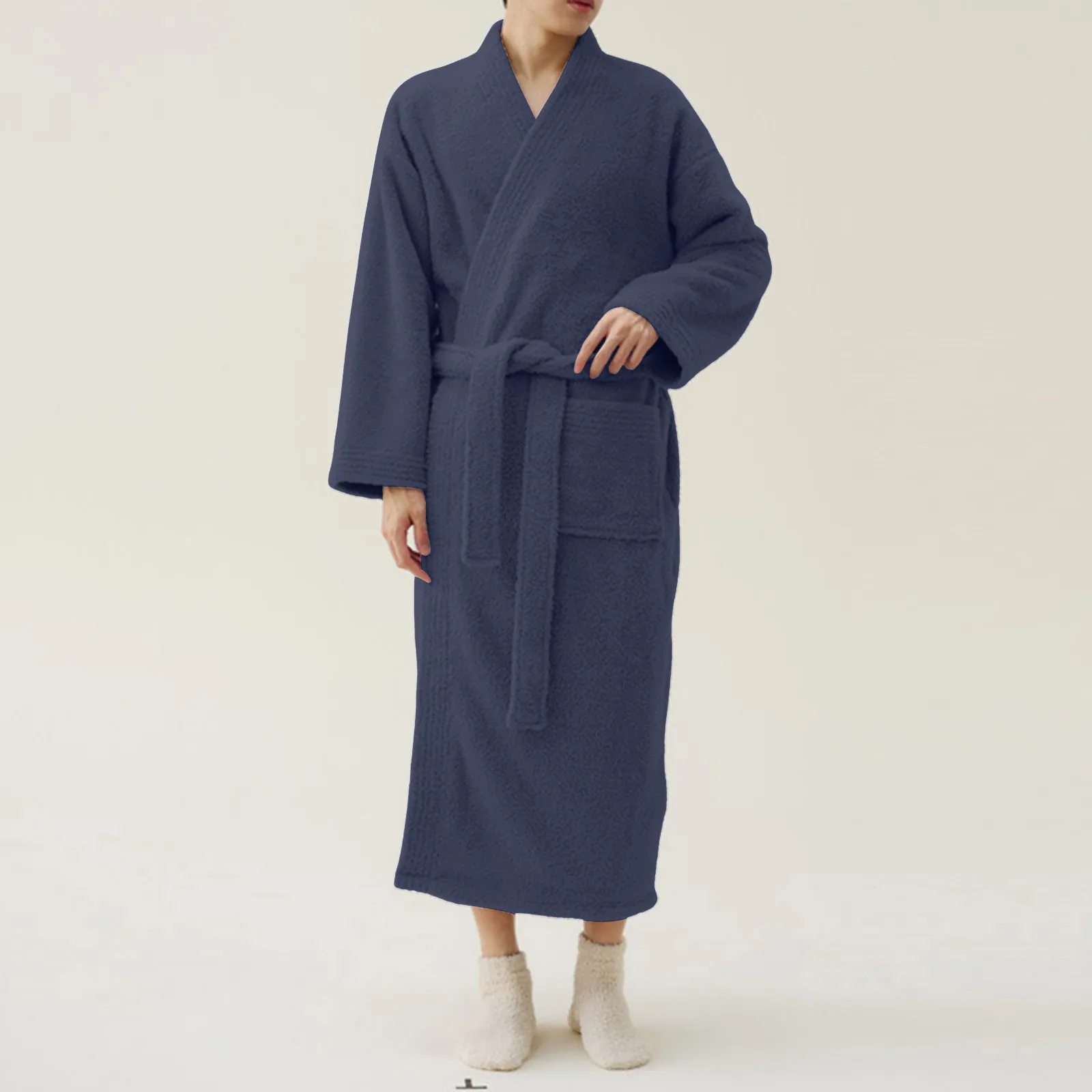 Mens Bathrobe Set For Men Absorbent Bathrobe Luxurious Cloth Bathrobe 6 Memory Foam - Image 6