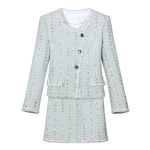 New fashionable and elegant light luxury celebrity heavy industry sequin temperament small fragrance jacket + skirt suit