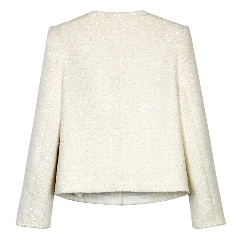 New fashionable and elegant light luxury socialite heavy industry nailed beaded temperament small fragrance jacket + skirt suit - Image 4