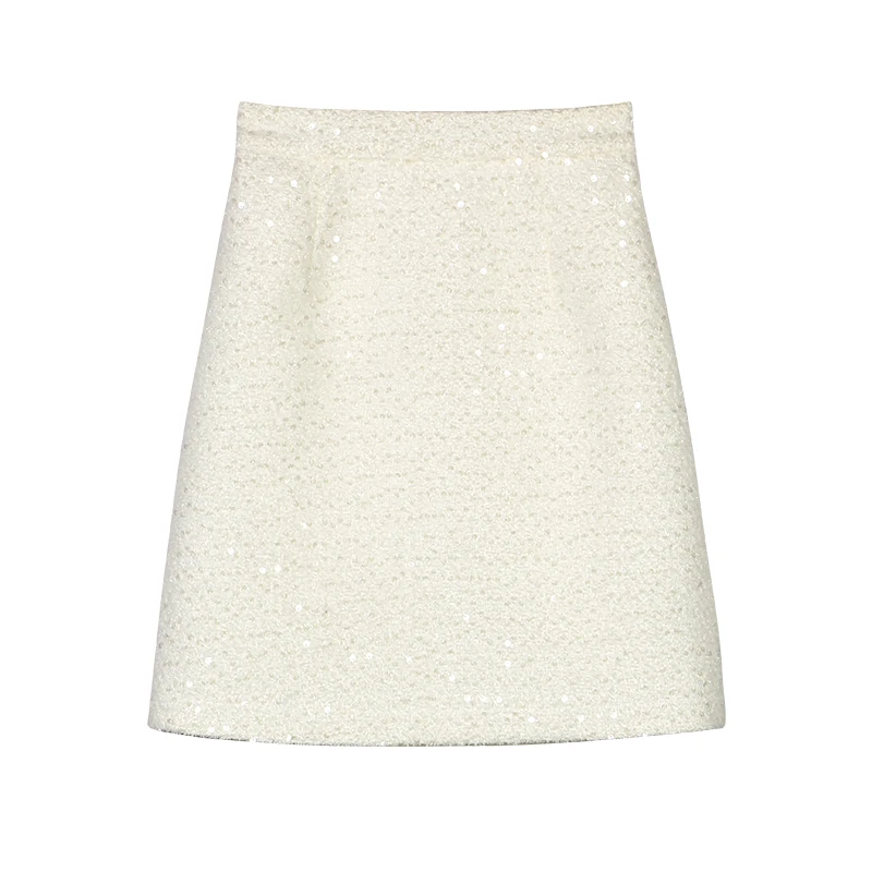 New fashionable and elegant light luxury socialite heavy industry nailed beaded temperament small fragrance jacket + skirt suit - Image 5