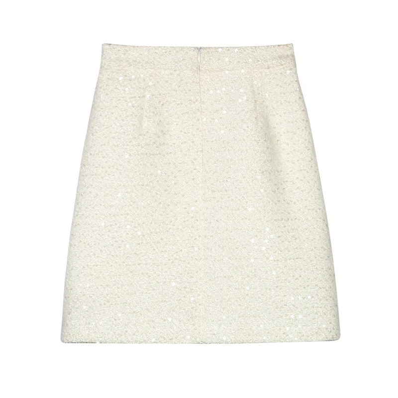 New fashionable and elegant light luxury socialite heavy industry nailed beaded temperament small fragrance jacket + skirt suit - Image 6