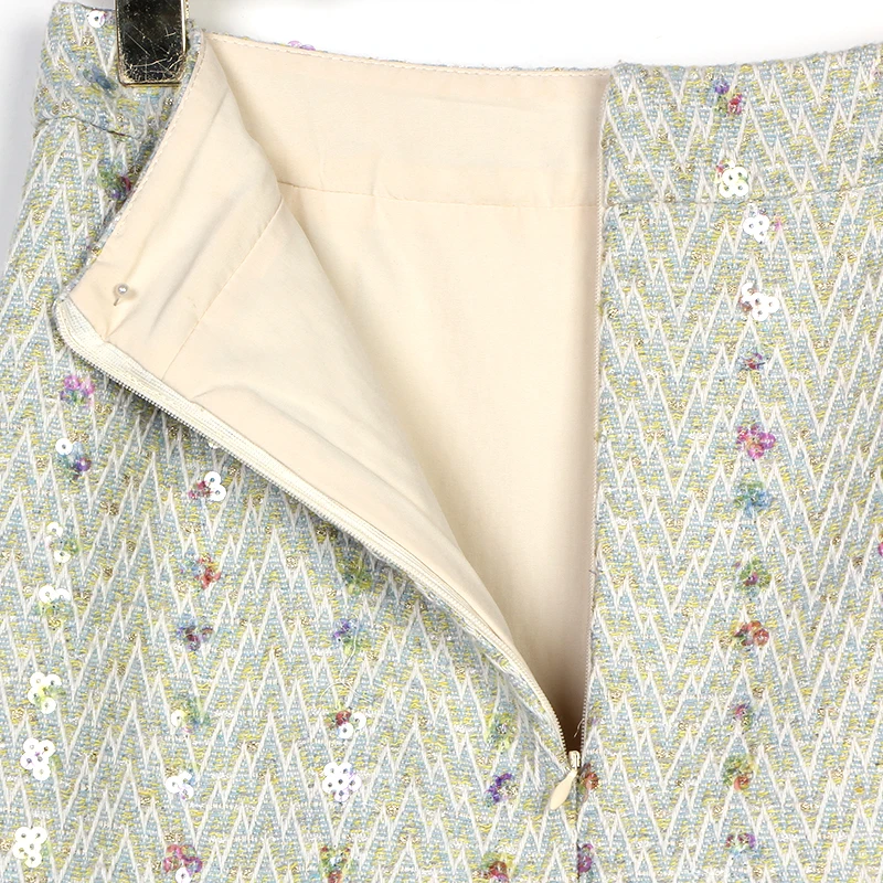 New fashionable and elegant light luxury socialite high-end heavy industry sequin temperament small fragrance style slim skirt - Image 3