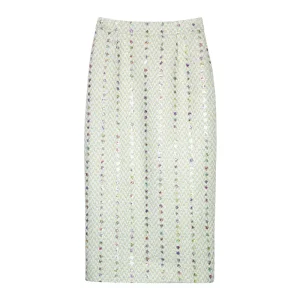 New fashionable and elegant light luxury socialite high-end heavy industry sequin temperament small fragrance style slim skirt