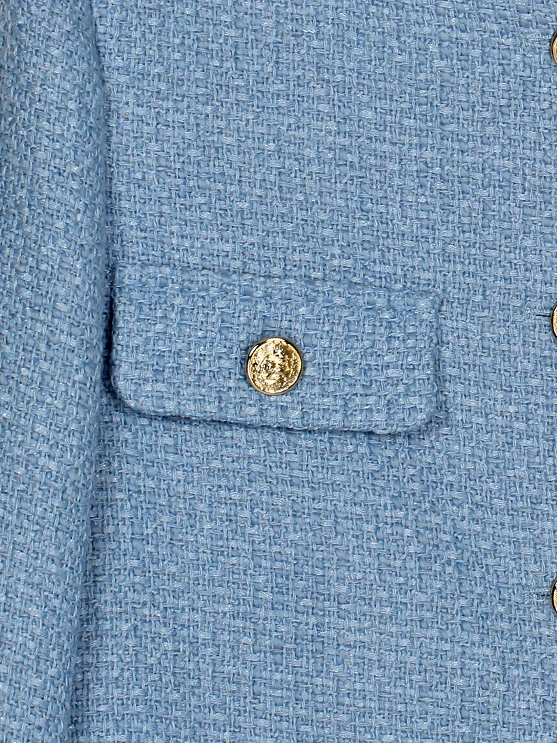 New fashionable elegant high-end temperament small fragrant style coarse floral coat age reducing short OL top - Image 4