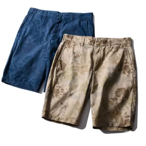 Summer cotton men's casual straight leg camouflage printed shorts, cropped shorts, beach pants