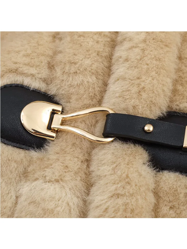 Women Autumn Winter Faux Fur Vest 2025Women New Fashion Button Hooded Fur Vest Coat Female Sleeveless Leisure Warm Outwears - Image 6