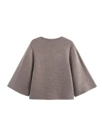 Women Knitted Cardigan 2025 Women Fashion Long Sleeve Button Leisure Knitted Cardigan Women Hight Street Elegant Top