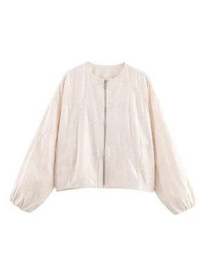 Women's Embroidery Jackets 2025 Autumn Winter New Fashion Long Sleeves Zipper Jacket Female High Street Elegant New Short Coats