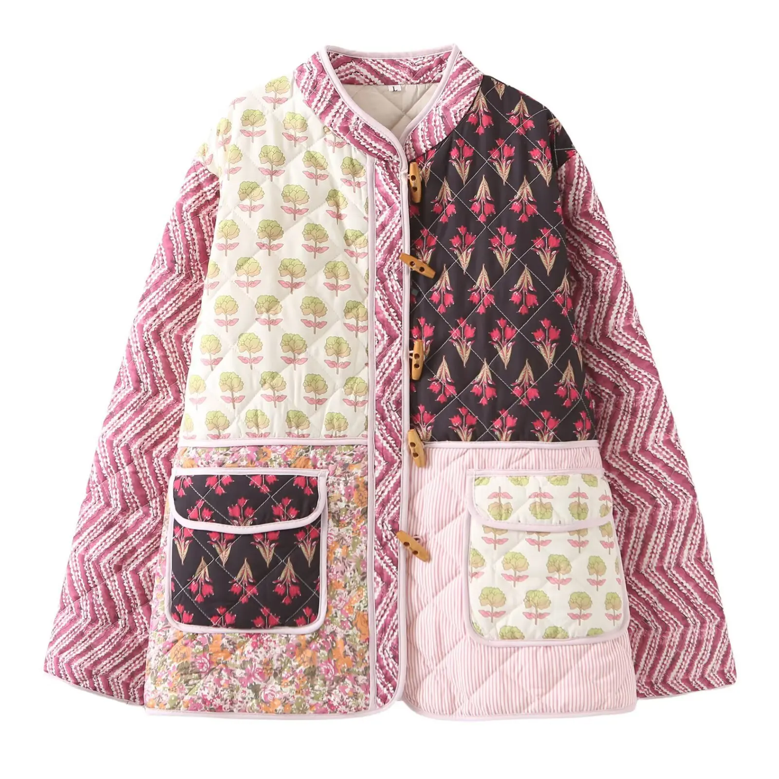 Women's Paneled Cotton Coat 2025 | French Style Casual Reversible Jacket | Versatile Autumn Design - Image 2