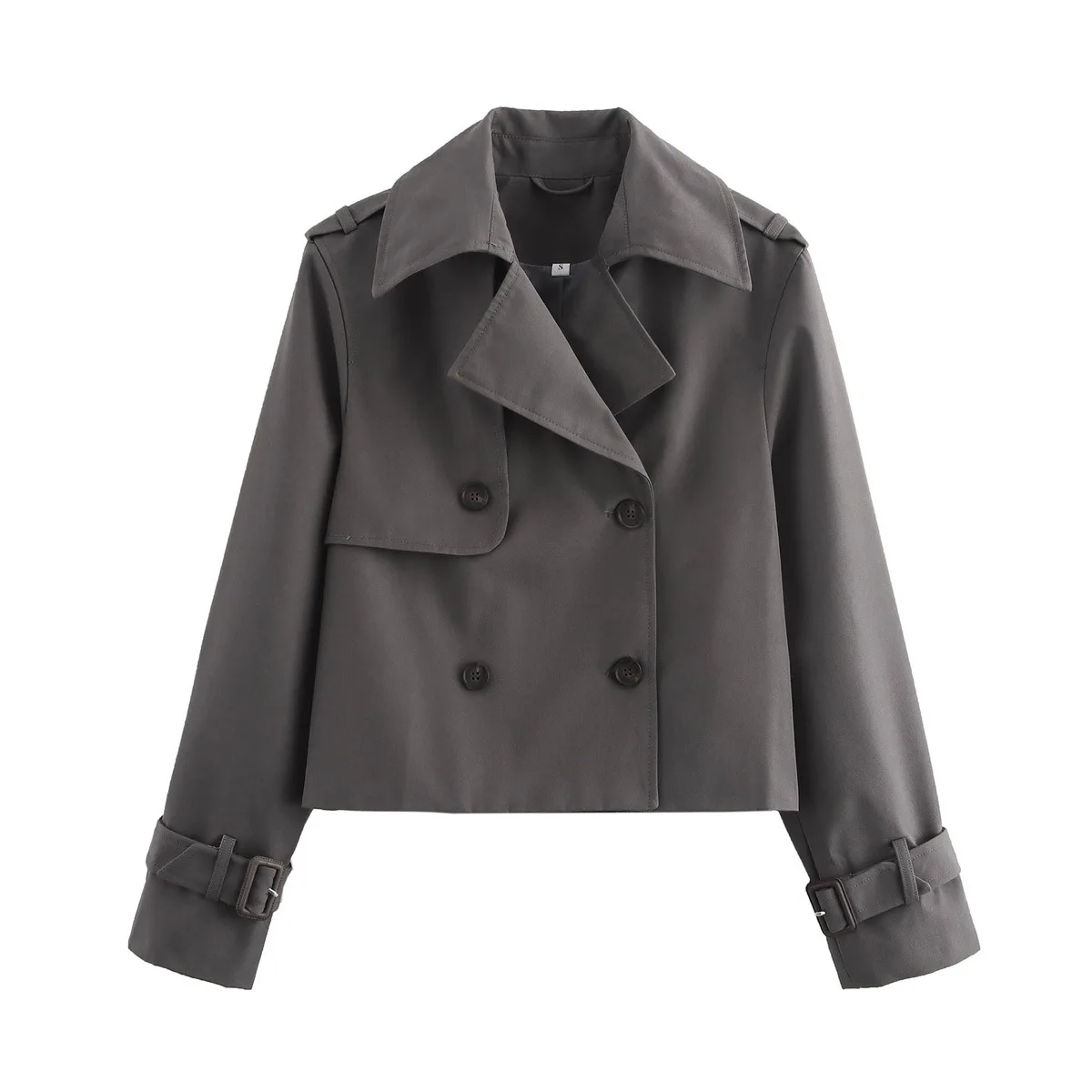 Women's Short Trench Coat | French Style Casual Chic Fall Jacket | 2025 New Collection - Image 3