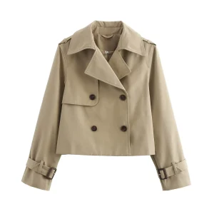 Women's Short Trench Coat | French Style Casual Chic Fall Jacket | 2025 New Collection