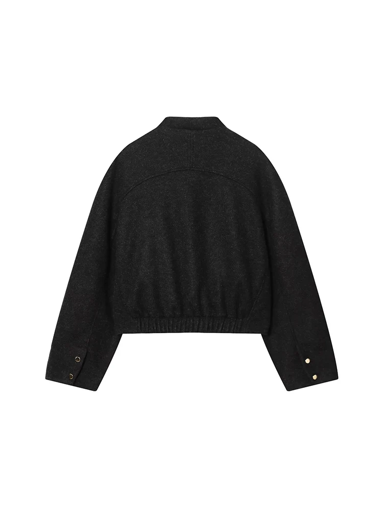 Women's Simple Jacket Fashion Long Sleeve Button Jackets for Women 2025 High Street Short Coats Lady Autumn Winter New Outerwear - Image 3