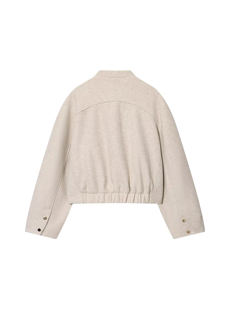 Women's Simple Jacket Fashion Long Sleeve Button Jackets for Women 2025 High Street Short Coats Lady Autumn Winter New Outerwear - Image 5