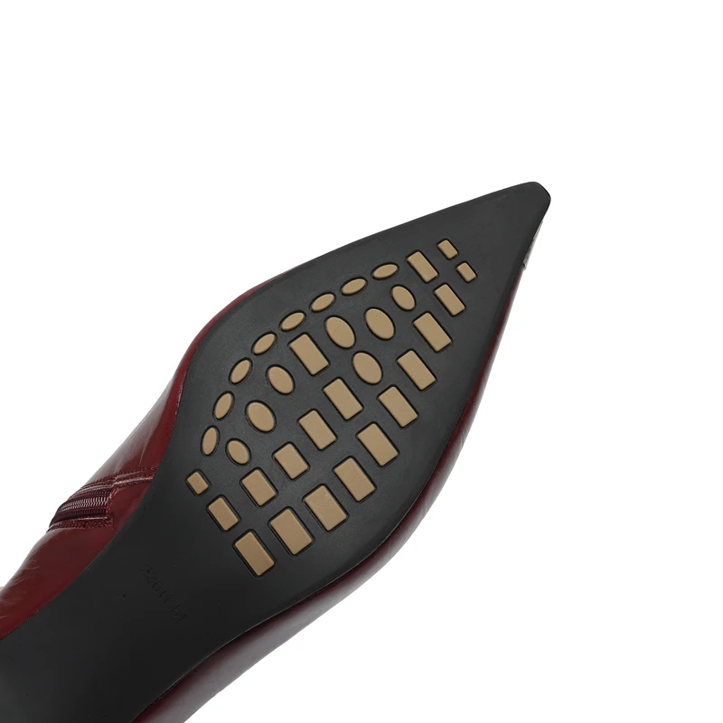 Women's new leather, cowhide, metal toe, pointed high-heeled and calf retro short boots, fashion boots, western boots - Image 6